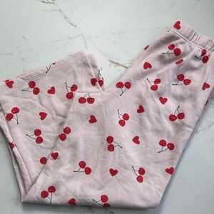Grayson Threads Cherry Hearts Printed Graphic Lounge Pants Sz L Loungewear comfy